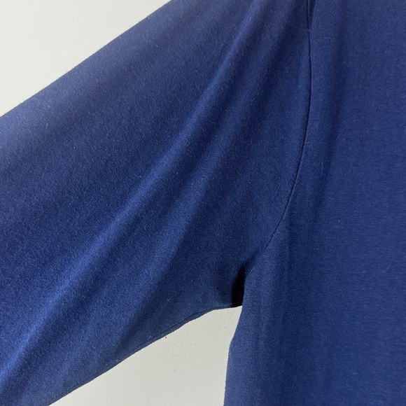 Kuwalla Classic Soft Cotton Blend Navy Long Sleeve Henley Shirt Size Medium - Picture 4 of 9
